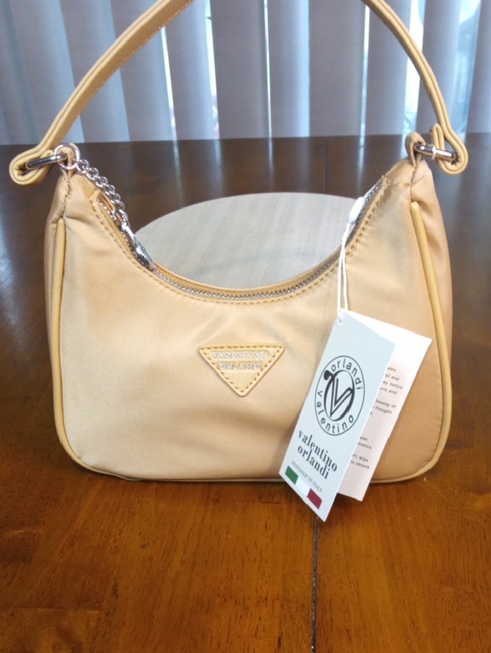 Valentino Orlandi Light Beige Crescent Bag